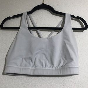 Grey beige lululemon sports bra